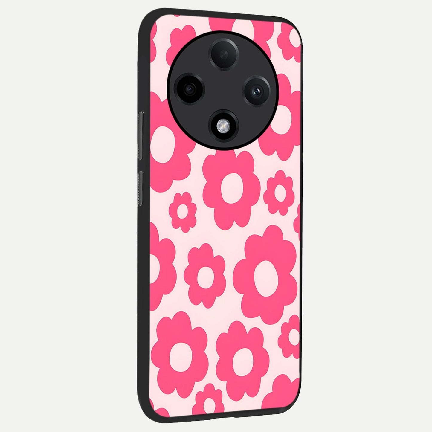  Blush Flower Pop back cover For Oppo F27 Pro Plus slim fit glass case with vibrant aesthetic design