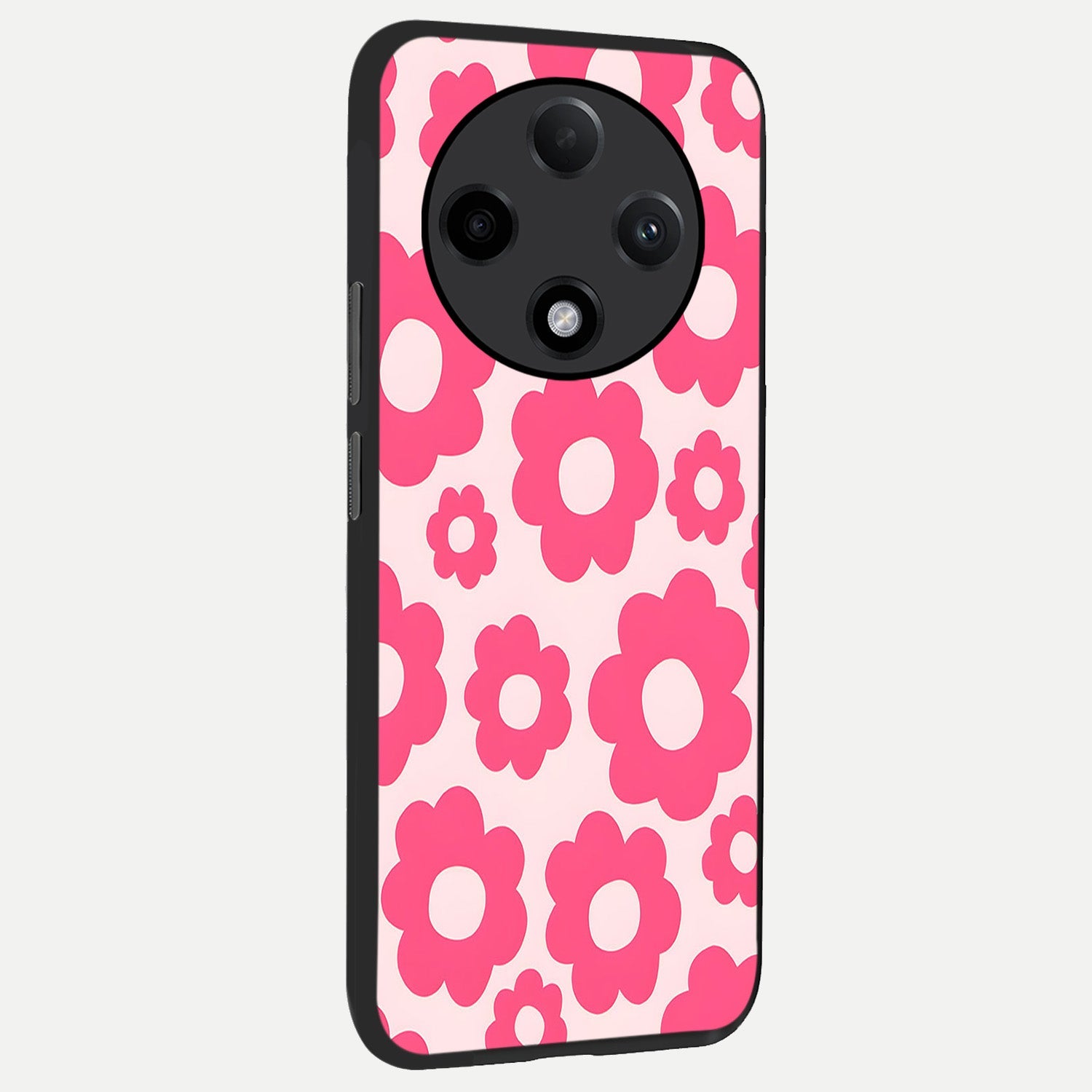  Blush Flower Pop back cover For Oppo F27 Pro Plus slim fit glass case with vibrant aesthetic design