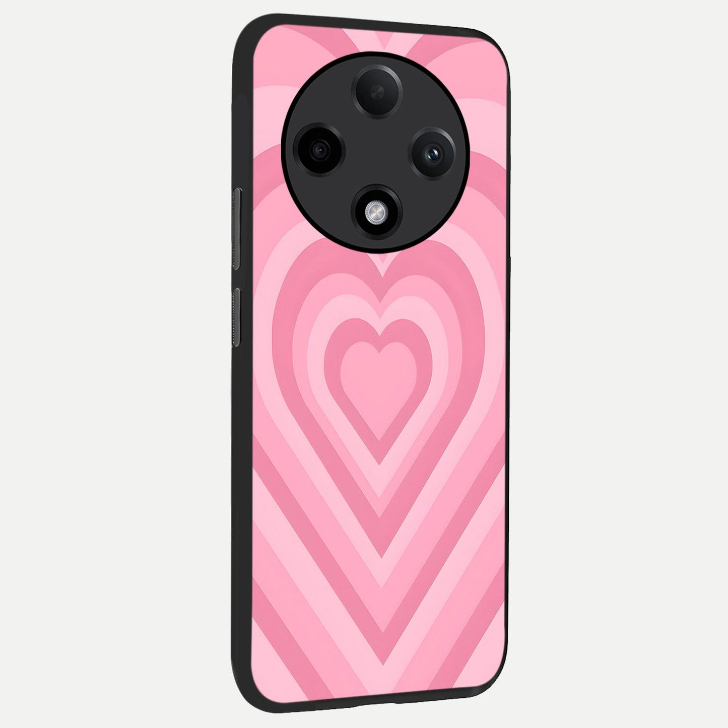  Blush Heart Waves back cover For Oppo F27 Pro Plus slim fit glass case with vibrant aesthetic design