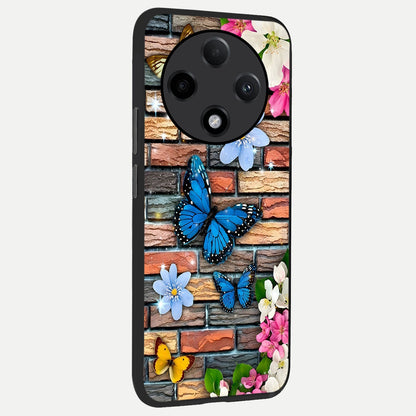  Brick Bloom Flight back cover For Oppo F27 Pro Plus slim fit glass case with vibrant aesthetic design
