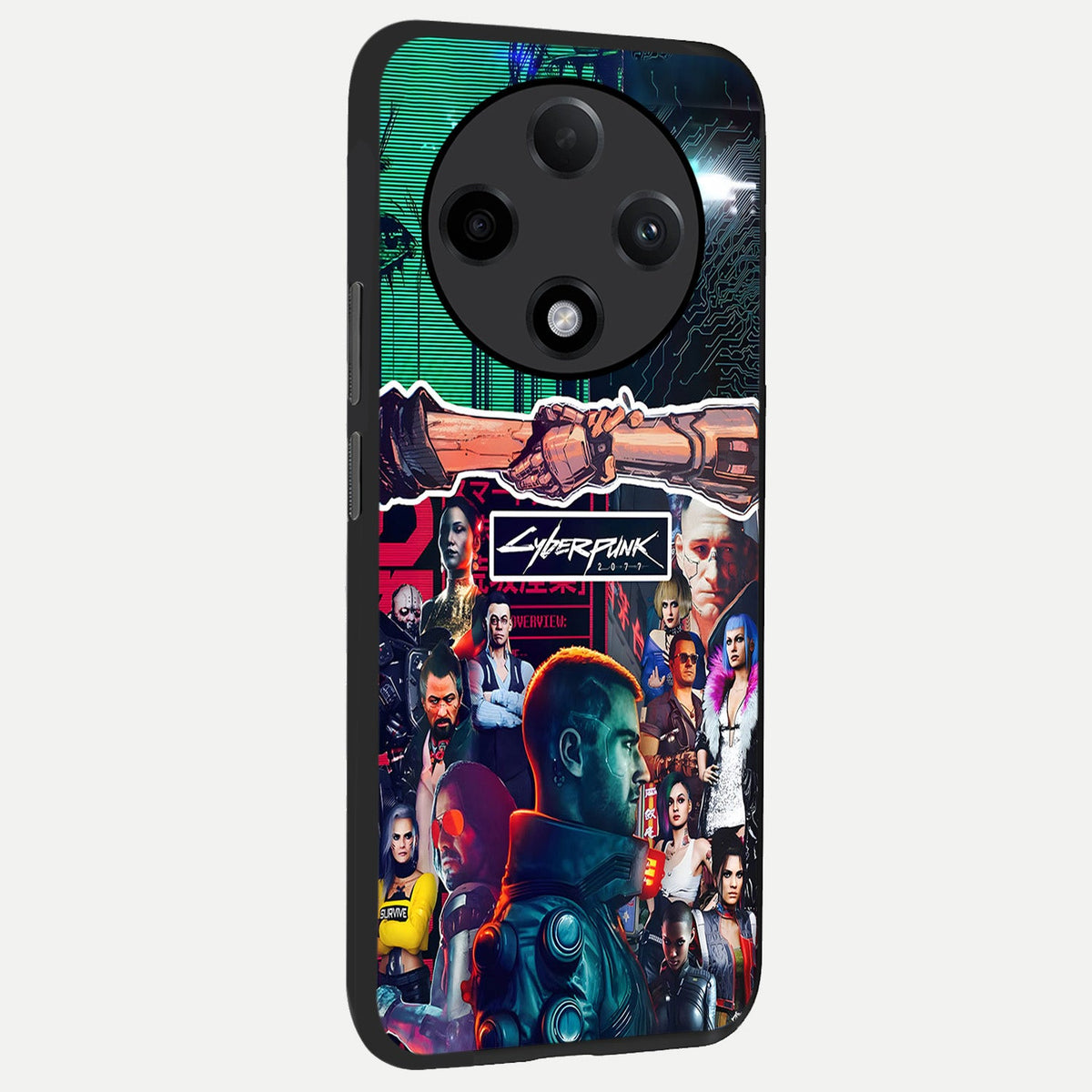  CYBERPUNK Legacy back cover For Oppo F27 Pro Plus slim fit glass case with vibrant aesthetic design