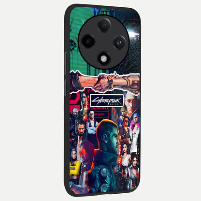  CYBERPUNK Legacy back cover For Oppo F27 Pro Plus slim fit glass case with vibrant aesthetic design