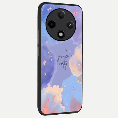  Celestial Cloud Magic back cover For Oppo F27 Pro Plus slim fit glass case with vibrant aesthetic design
