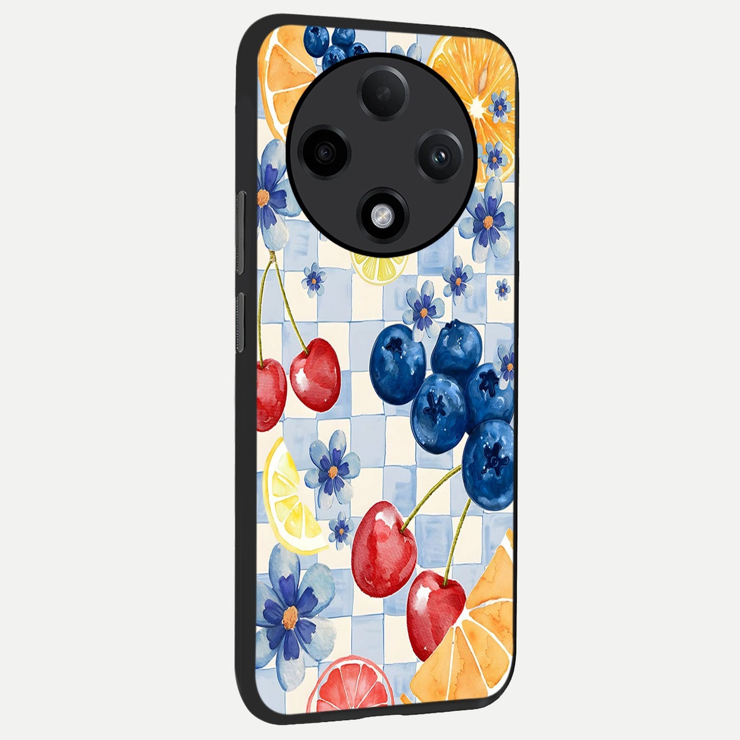  Citrus Bloom Joy back cover For Oppo F27 Pro Plus slim fit glass case with vibrant aesthetic design