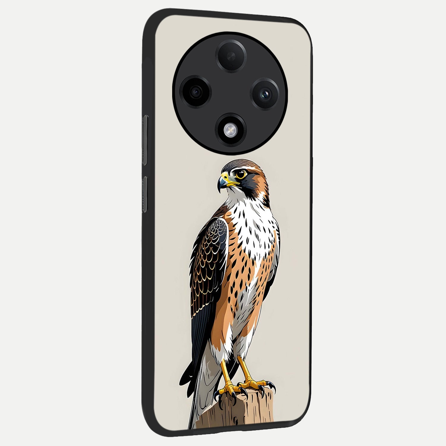  Clever Eagle back cover For Oppo F27 Pro Plus slim fit glass case with vibrant aesthetic design