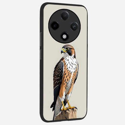  Clever Eagle back cover For Oppo F27 Pro Plus slim fit glass case with vibrant aesthetic design