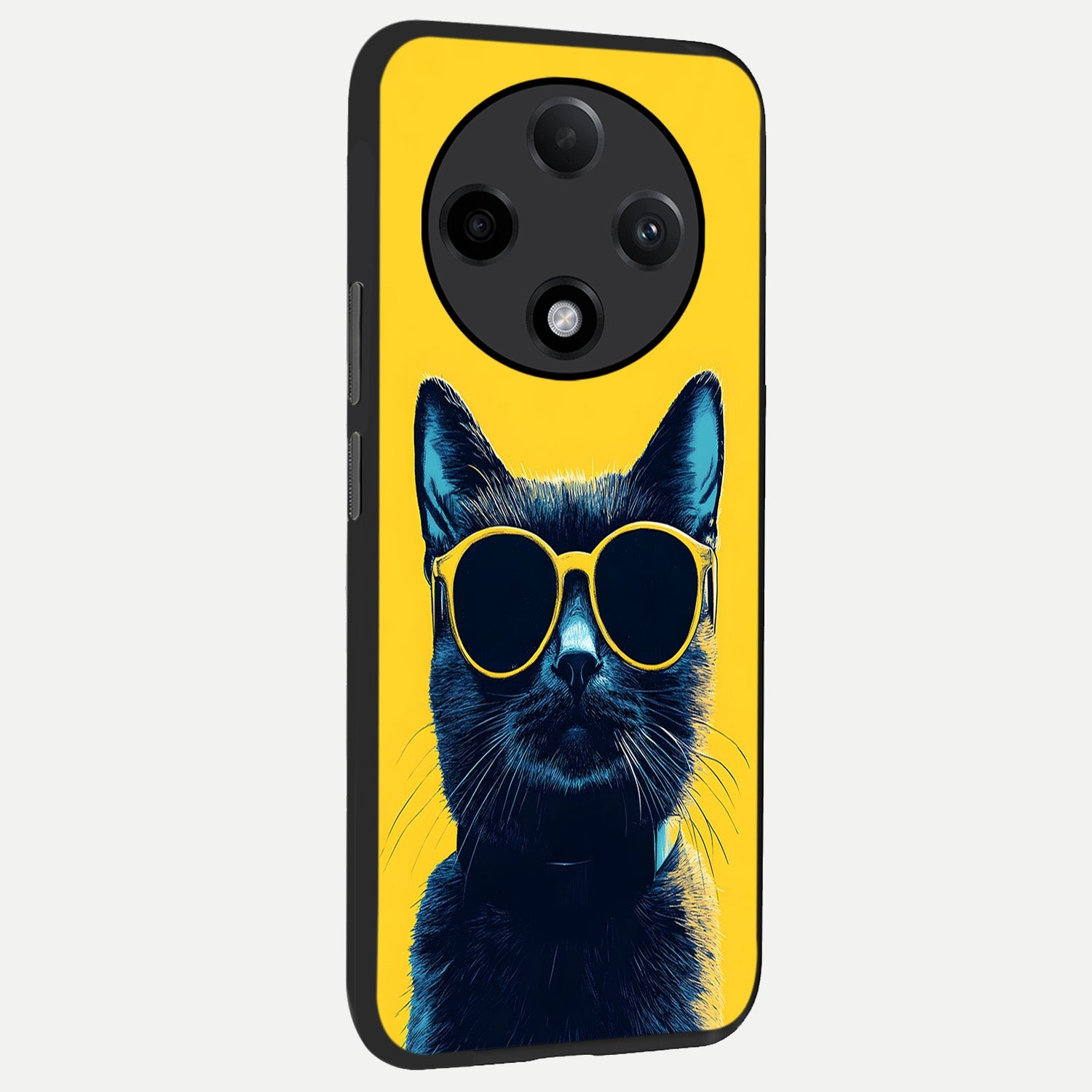  Cool Cat Vibes back cover For Oppo F27 Pro Plus slim fit glass case with vibrant aesthetic design