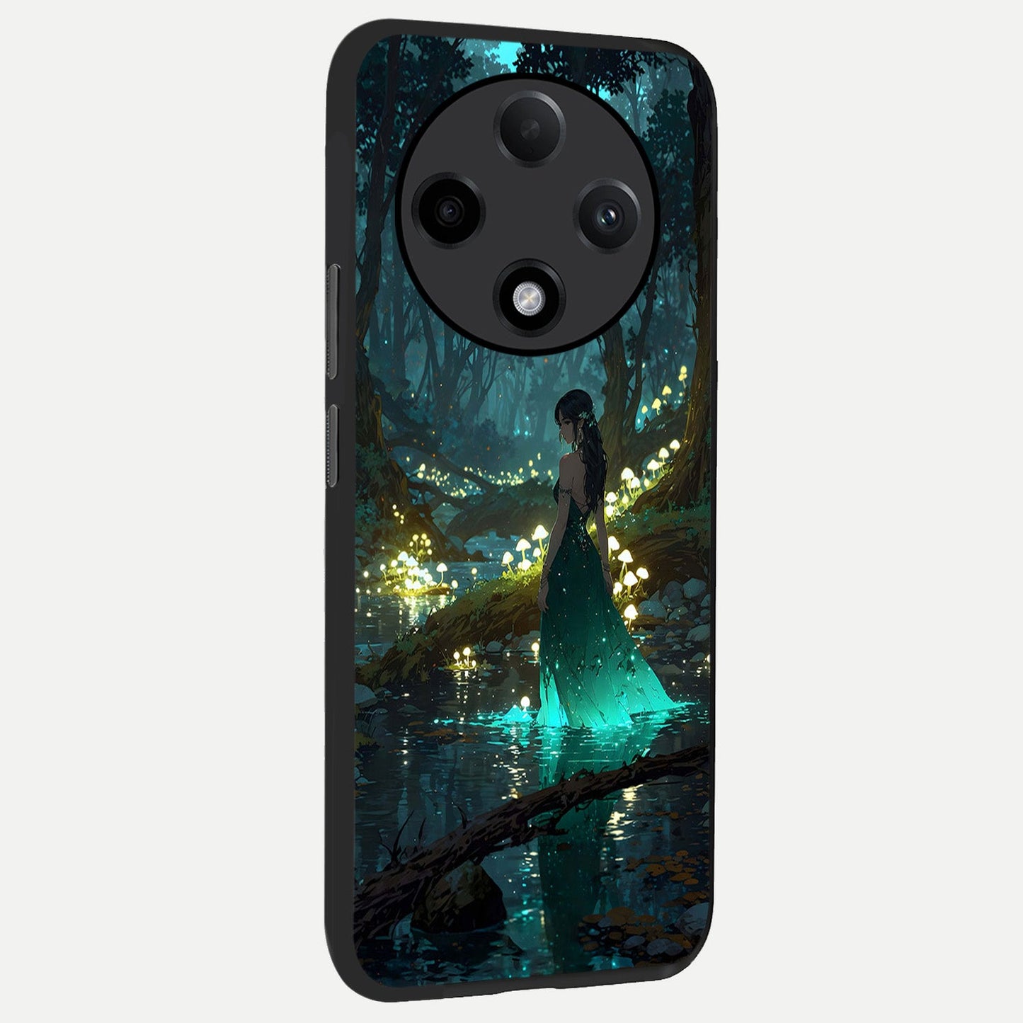  Enchanted Forest Glow back cover For Oppo F27 Pro Plus slim fit glass case with vibrant aesthetic design