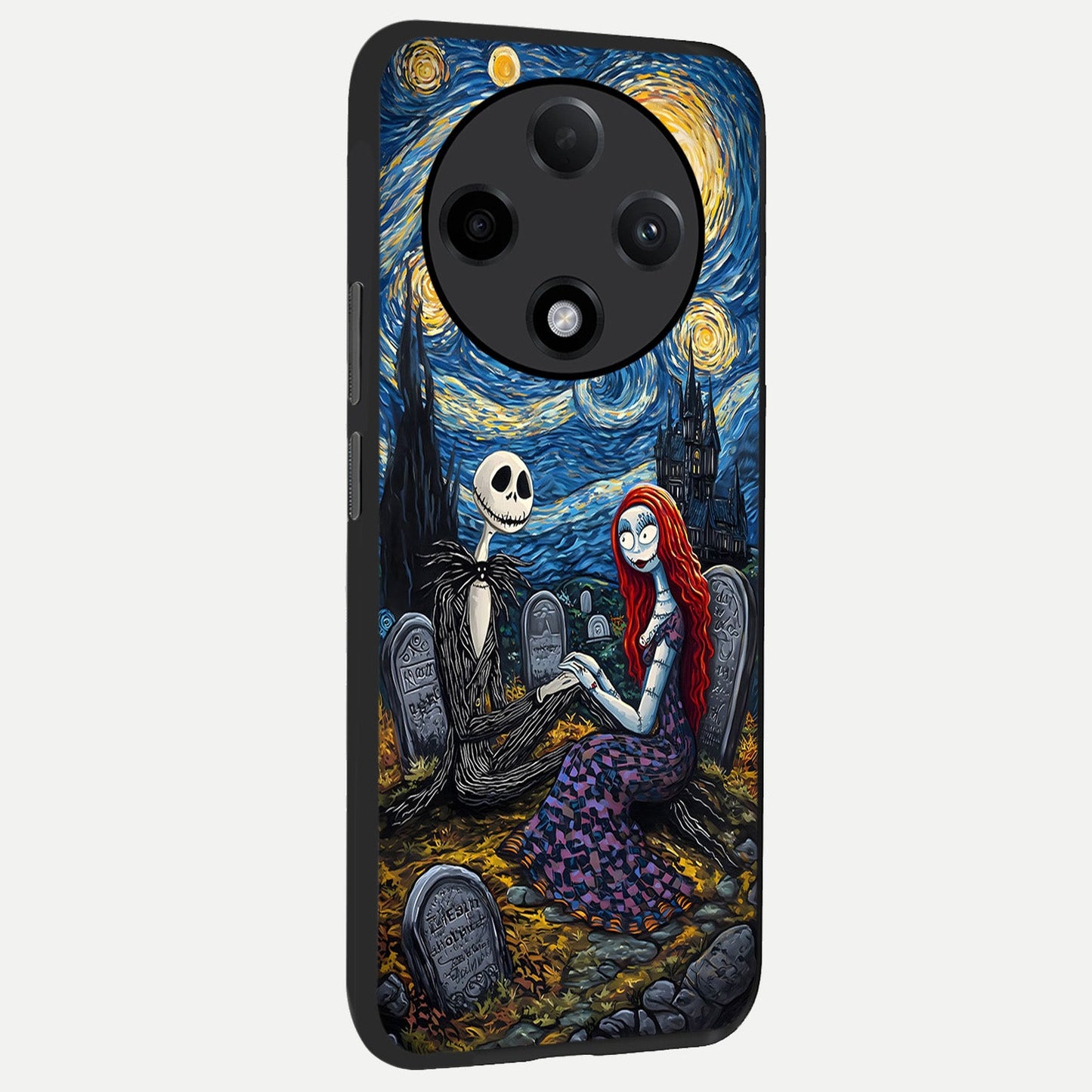  Eternal Night Love back cover For Oppo F27 Pro Plus slim fit glass case with vibrant aesthetic design