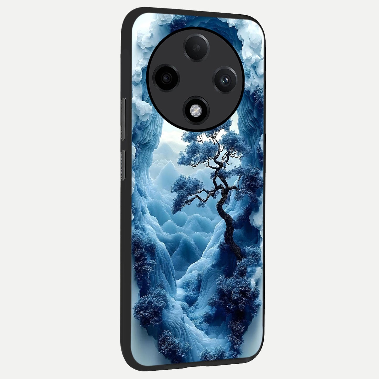  Frozen Serenity Gate back cover For Oppo F27 Pro Plus slim fit glass case with vibrant aesthetic design