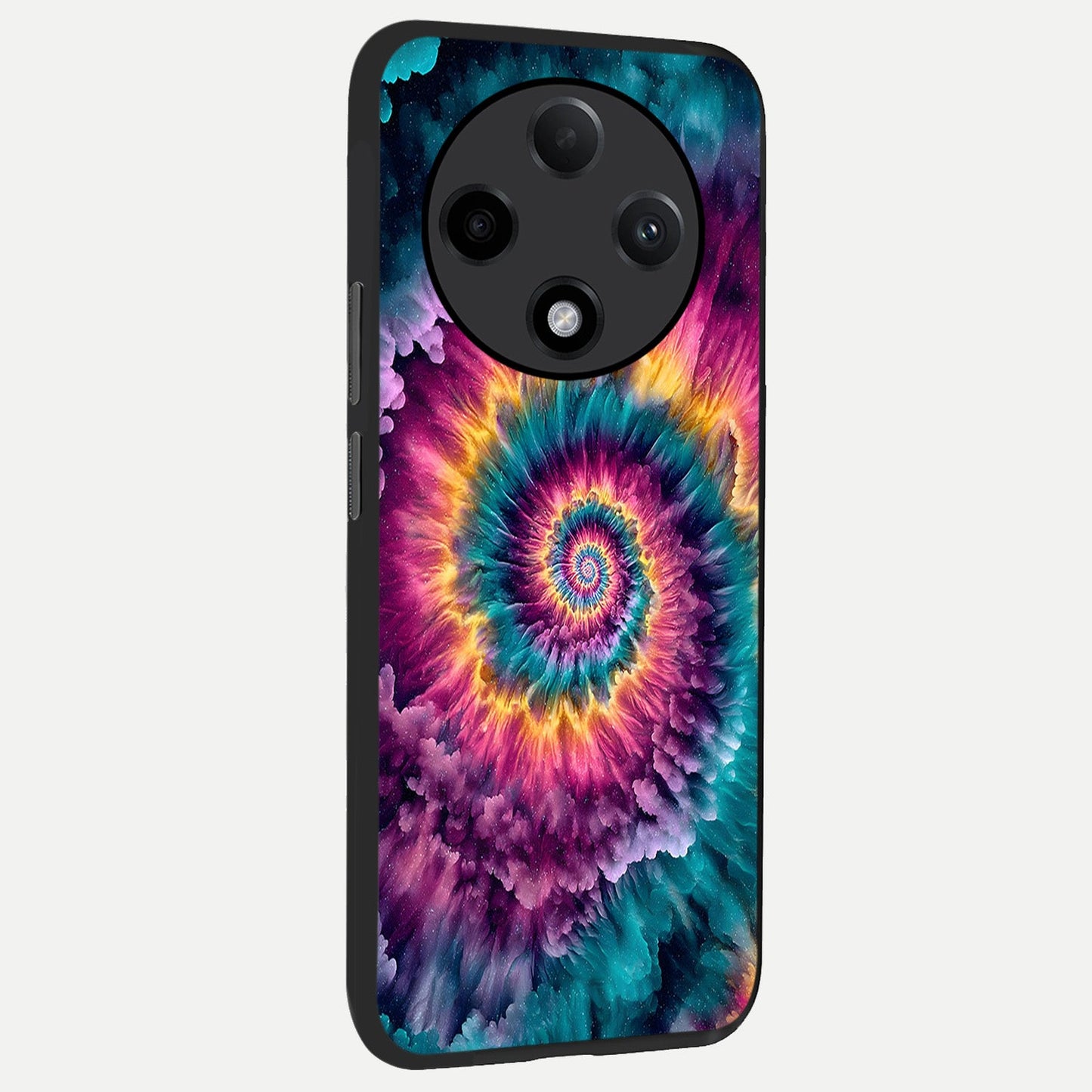  Galactic Spiral Burst back cover For Oppo F27 Pro Plus slim fit glass case with vibrant aesthetic design