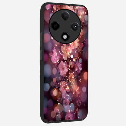  Glowing Petal Bliss back cover For Oppo F27 Pro Plus slim fit glass case with vibrant aesthetic design