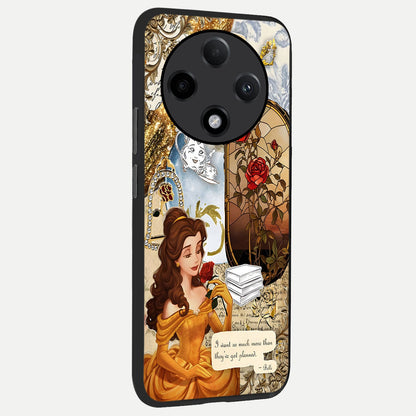  Golden Dream Belle back cover For Oppo F27 Pro Plus slim fit glass case with vibrant aesthetic design