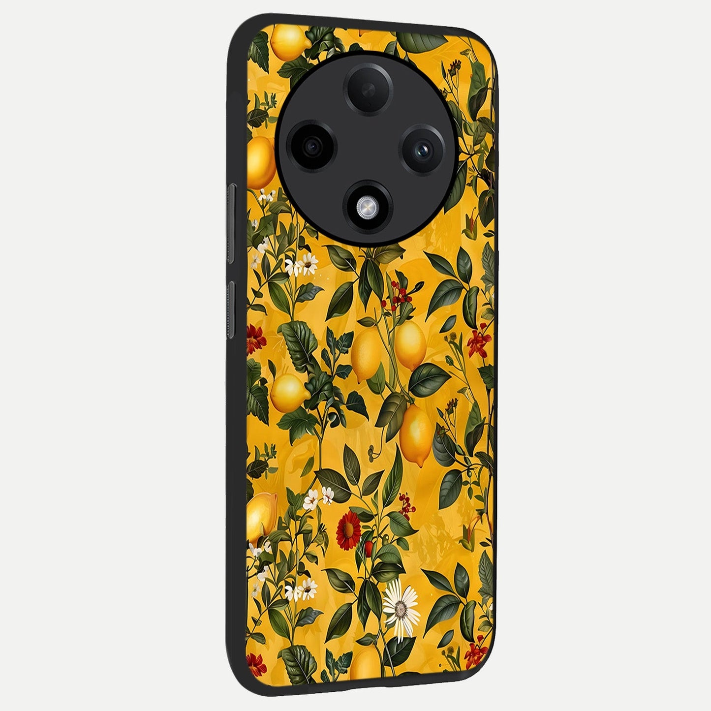  Golden Lemon Field back cover For Oppo F27 Pro Plus slim fit glass case with vibrant aesthetic design