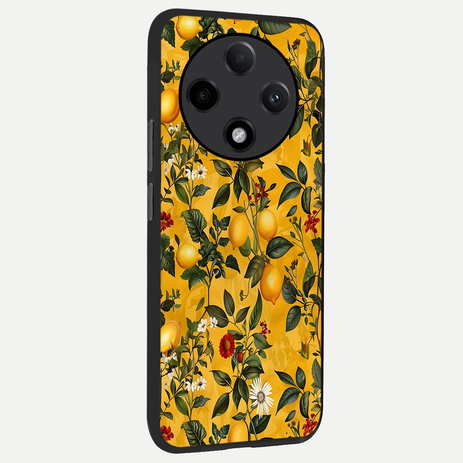  Golden Lemon Field back cover For Oppo F27 Pro Plus slim fit glass case with vibrant aesthetic design