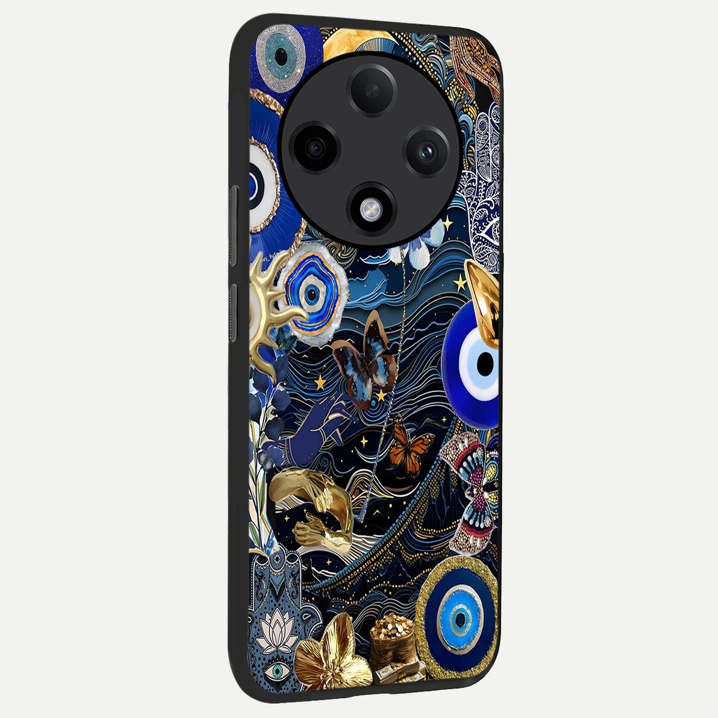  Golden Moon Magic back cover For Oppo F27 Pro Plus slim fit glass case with vibrant aesthetic design
