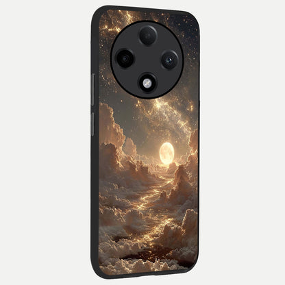  Golden Sky Dream back cover For Oppo F27 Pro Plus slim fit glass case with vibrant aesthetic design