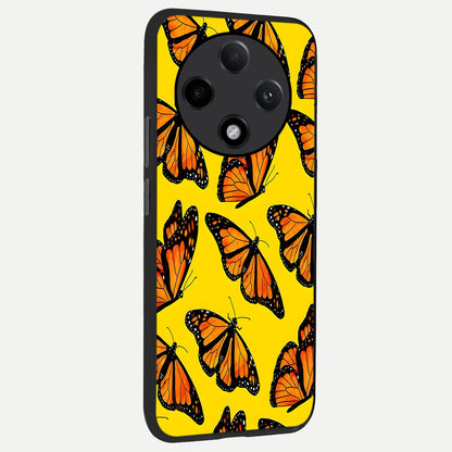  Golden Wing Flight back cover For Oppo F27 Pro Plus slim fit glass case with vibrant aesthetic design