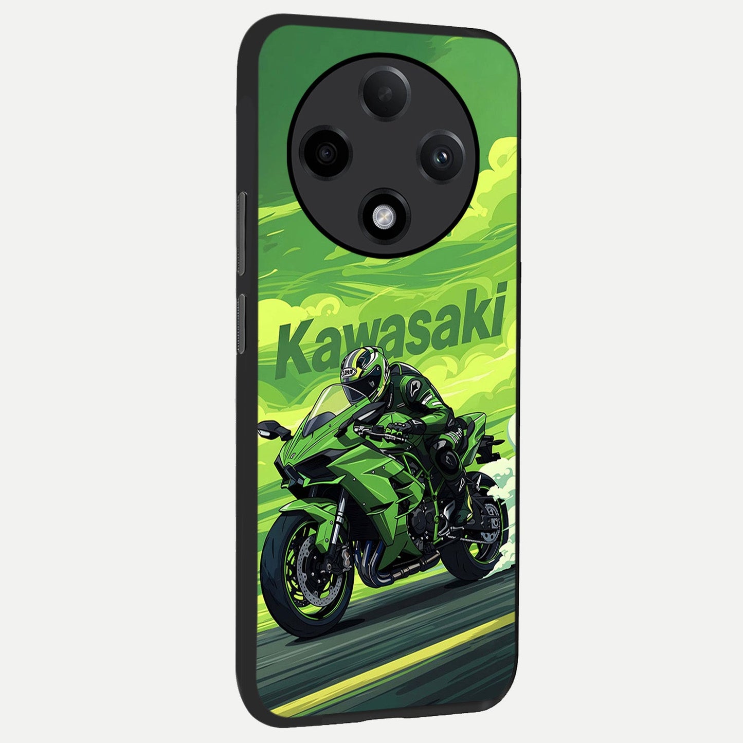  Greenery Sky back cover For Oppo F27 Pro Plus slim fit glass case with vibrant aesthetic design