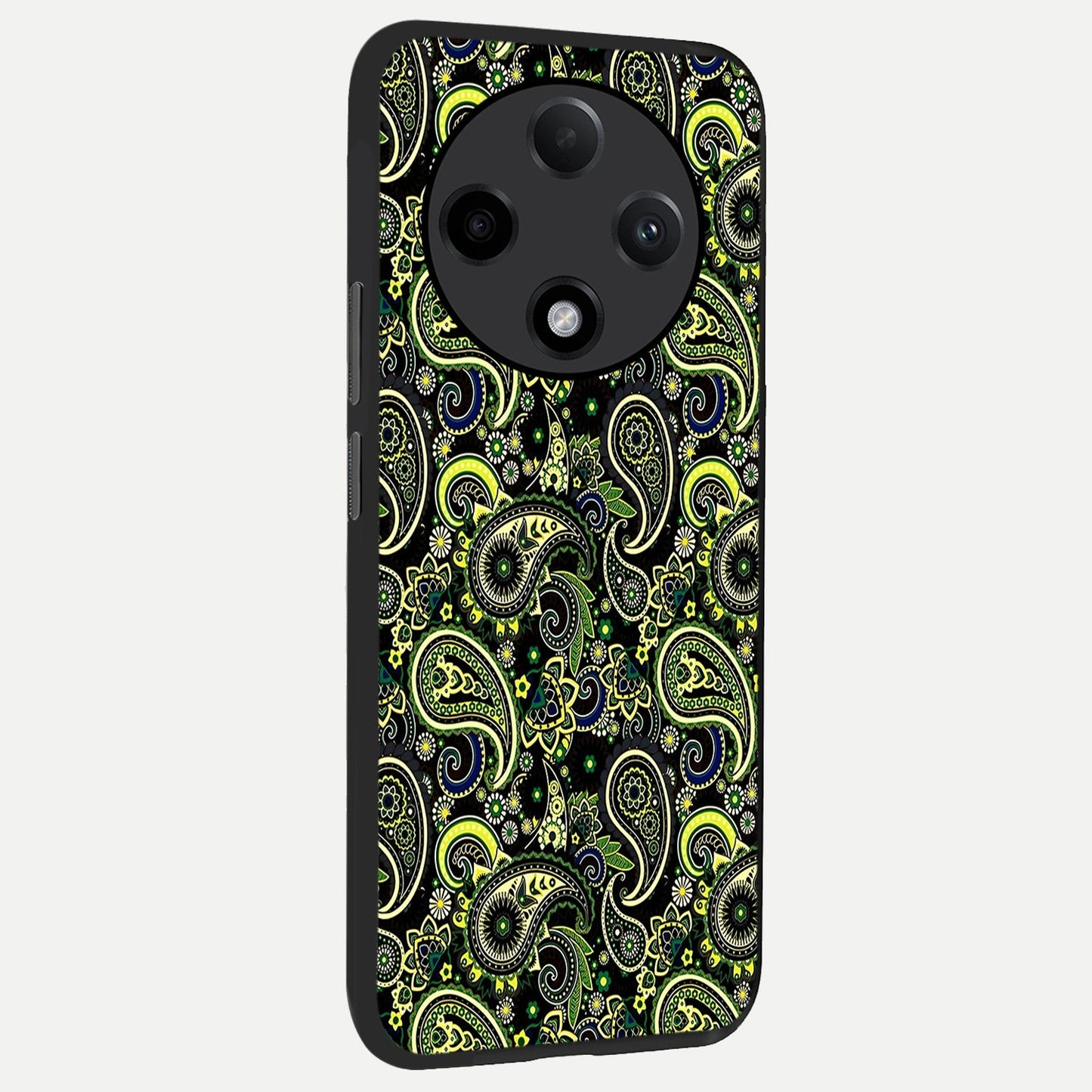  Green Lemon back cover For Oppo F27 Pro Plus slim fit glass case with vibrant aesthetic design