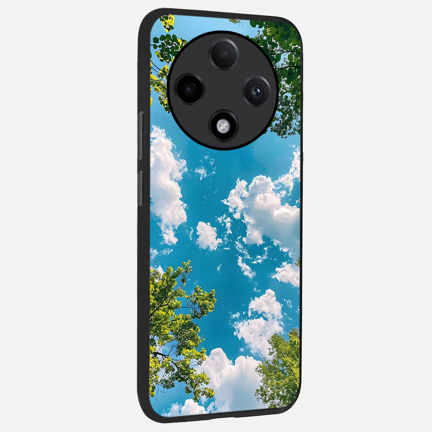  Green Moon Energy back cover For Oppo F27 Pro Plus slim fit glass case with vibrant aesthetic design