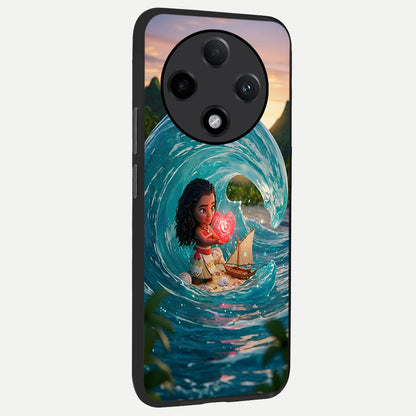  Heart of Ocean back cover For Oppo F27 Pro Plus slim fit glass case with vibrant aesthetic design