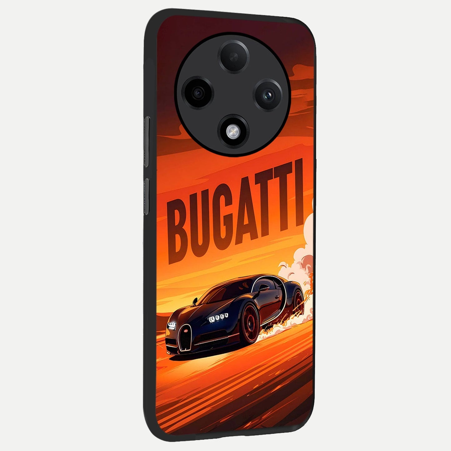  Inferno Bugatti Storm back cover For Oppo F27 Pro Plus slim fit glass case with vibrant aesthetic design
