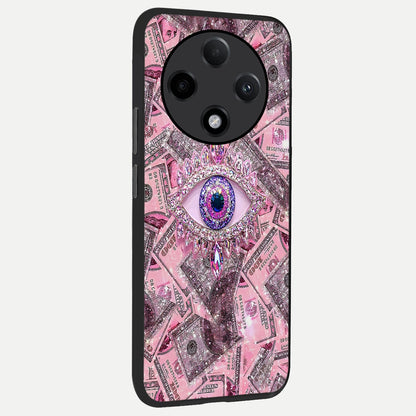  Money Eye Luxe back cover For Oppo F27 Pro Plus slim fit glass case with vibrant aesthetic design