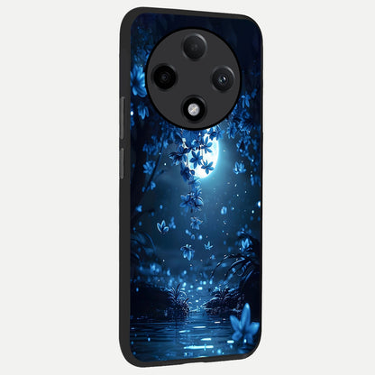 Moonlight Petal Dream back cover For Oppo F27 Pro Plus slim fit glass case with vibrant aesthetic design
