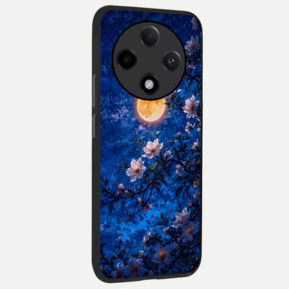  Moonlit Blossoms Night back cover For Oppo F27 Pro Plus slim fit glass case with vibrant aesthetic design
