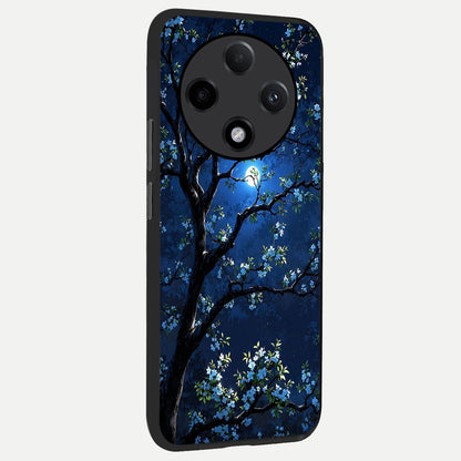  Mystic Floral Night back cover For Oppo F27 Pro Plus slim fit glass case with vibrant aesthetic design