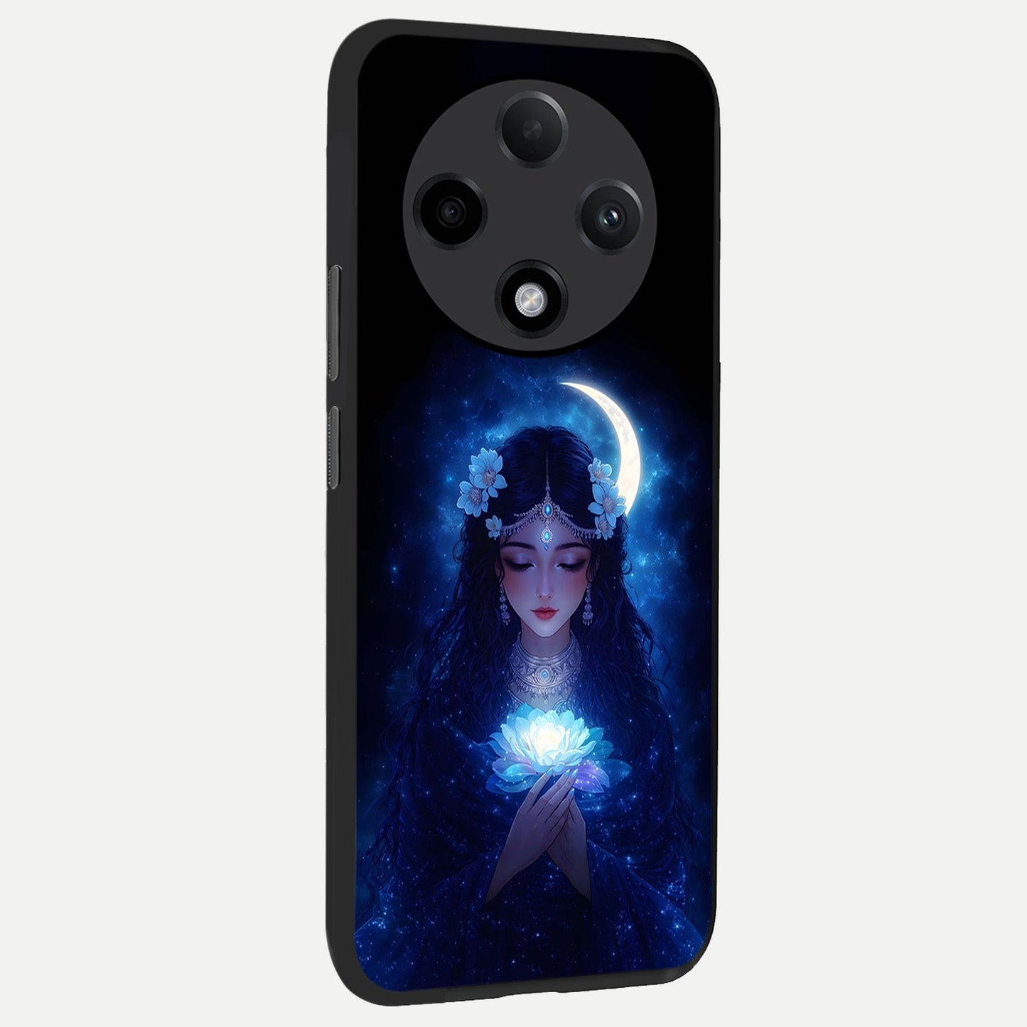  Mystic Moon Queen back cover For Oppo F27 Pro Plus slim fit glass case with vibrant aesthetic design