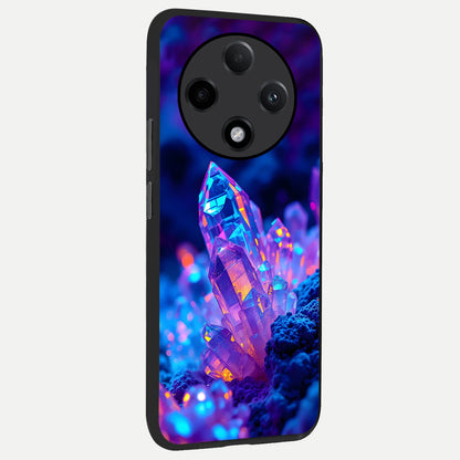  Neon Aura Shards back cover For Oppo F27 Pro Plus slim fit glass case with vibrant aesthetic design