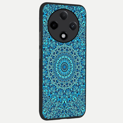  Ocean Bloom Mandala back cover For Oppo F27 Pro Plus slim fit glass case with vibrant aesthetic design
