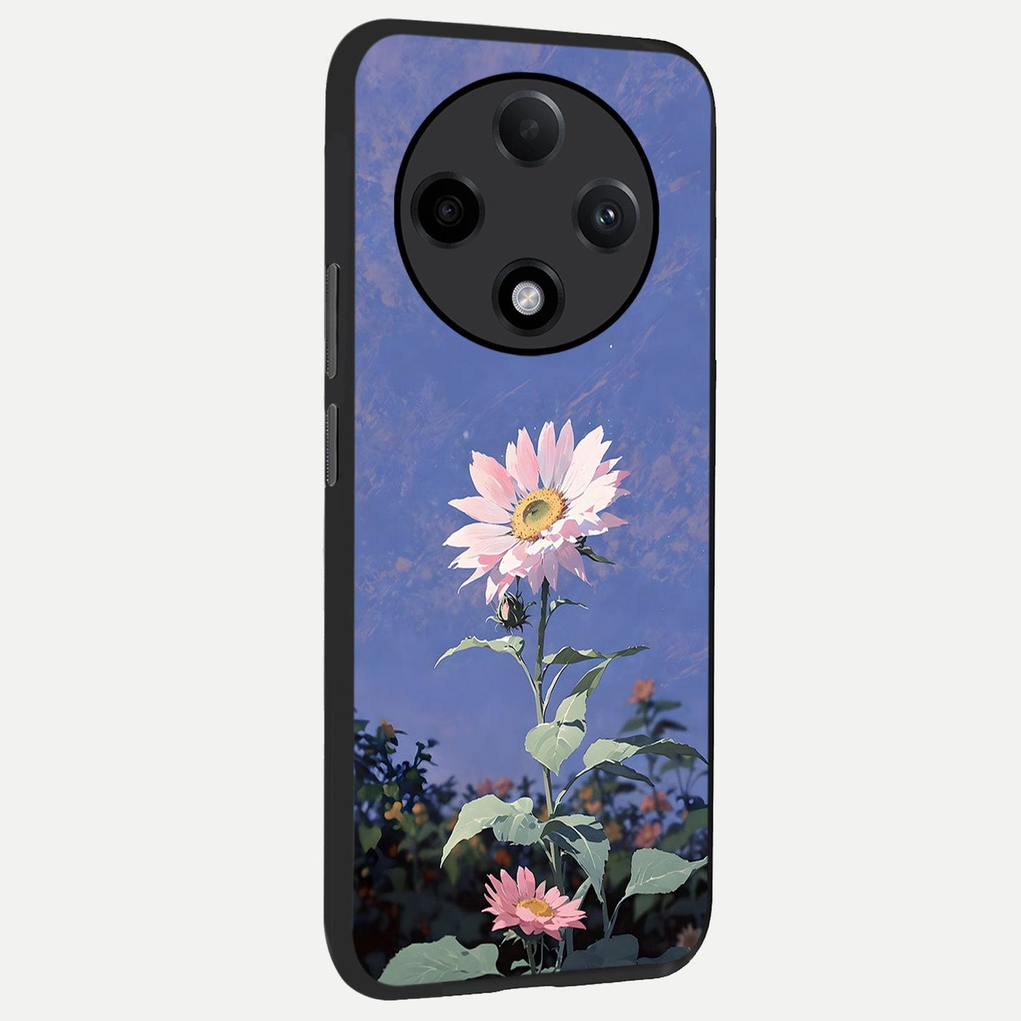  Pink Shells Outline back cover For Oppo F27 Pro Plus slim fit glass case with vibrant aesthetic design