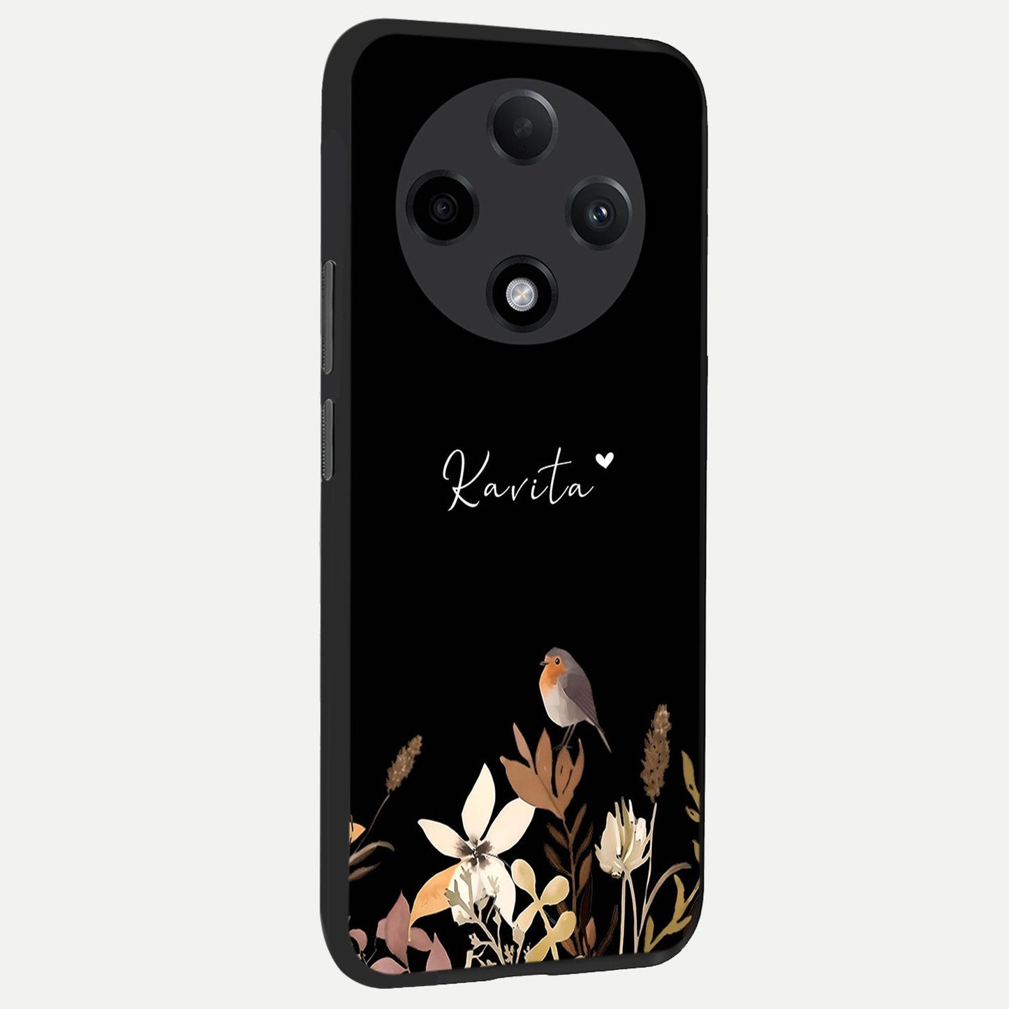  Quiet Garden Tune Custom Name back cover For Oppo F27 Pro Plus slim fit glass case with vibrant aesthetic design