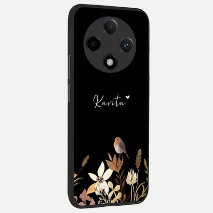  Quiet Garden Tune Custom Name back cover For Oppo F27 Pro Plus slim fit glass case with vibrant aesthetic design