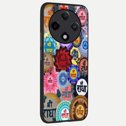  Radha Divine Bloom back cover For Oppo F27 Pro Plus slim fit glass case with vibrant aesthetic design