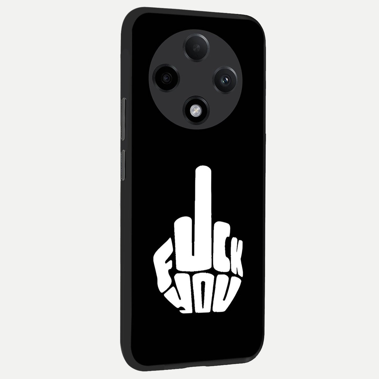  Rebel Mode On back cover For Oppo F27 Pro Plus slim fit glass case with vibrant aesthetic design