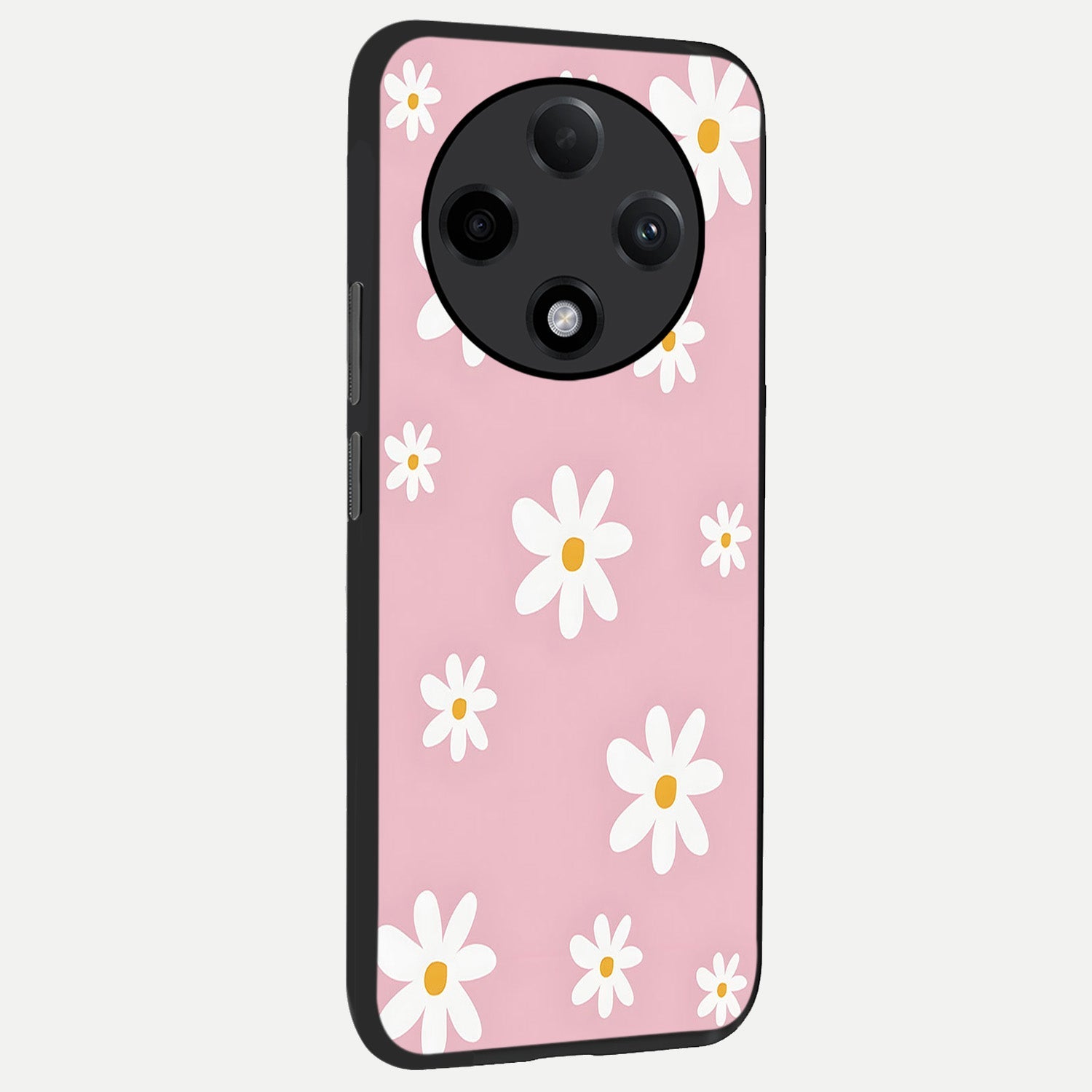  Soft Daisy Bliss back cover For Oppo F27 Pro Plus slim fit glass case with vibrant aesthetic design