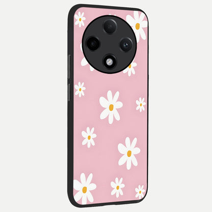  Soft Daisy Bliss back cover For Oppo F27 Pro Plus slim fit glass case with vibrant aesthetic design