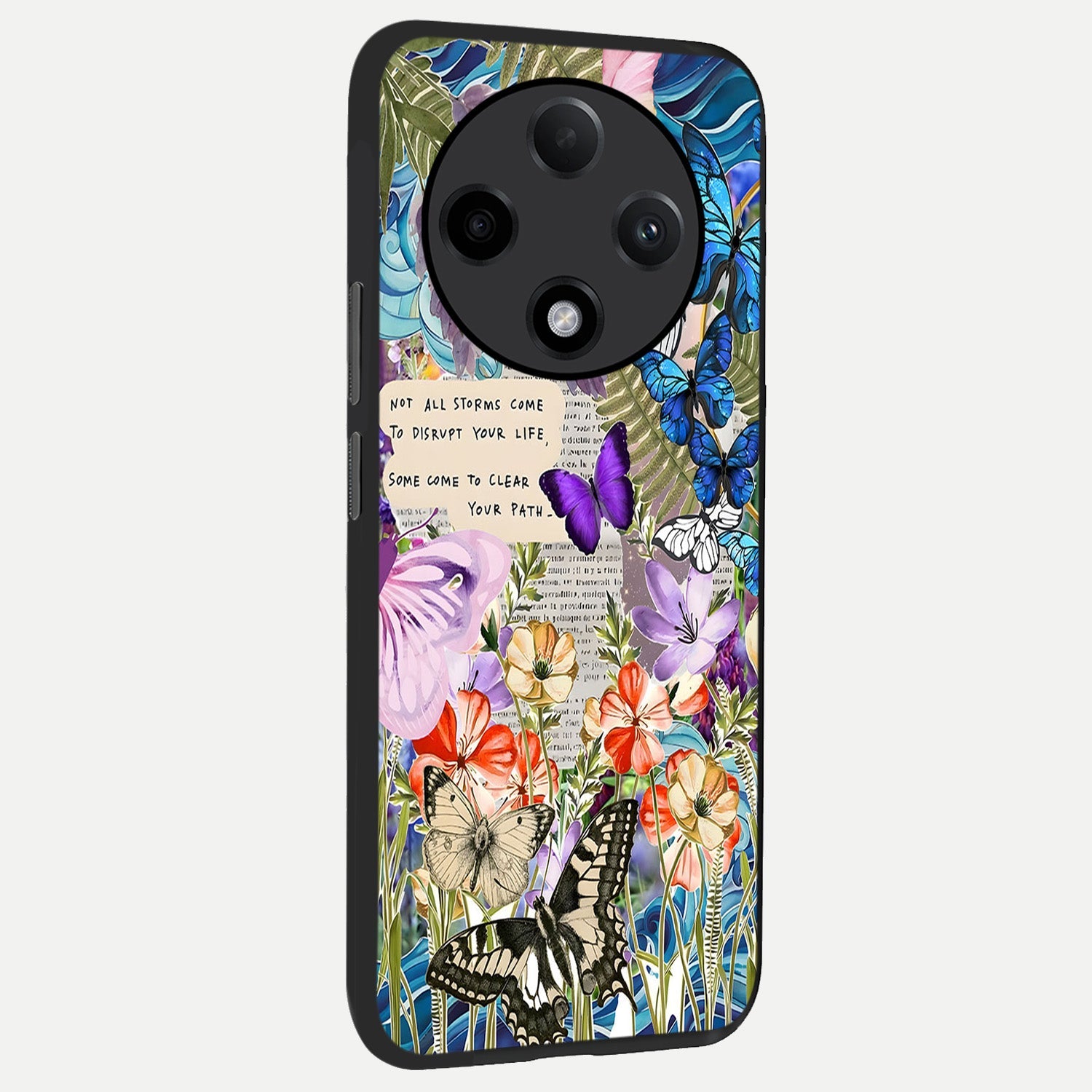  Storm Path Bloom back cover For Oppo F27 Pro Plus slim fit glass case with vibrant aesthetic design