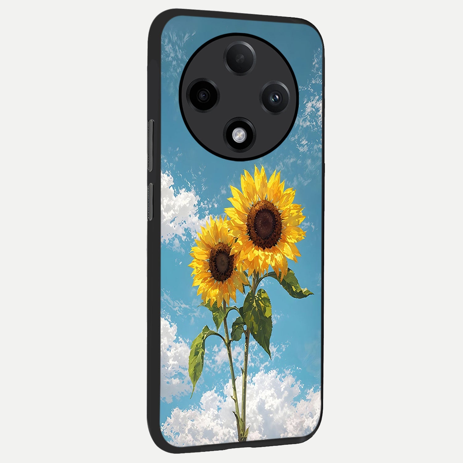  Sunlit Daisy Glow back cover For Oppo F27 Pro Plus slim fit glass case with vibrant aesthetic design