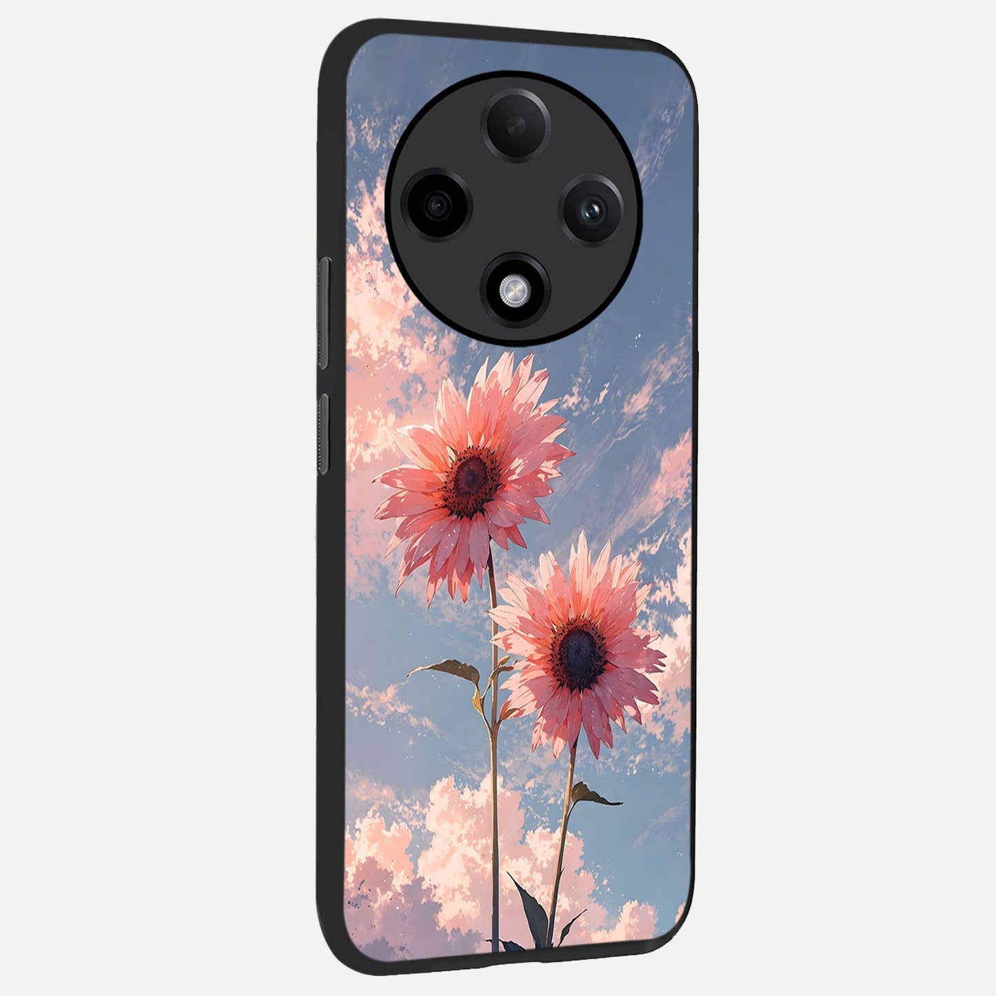  Sun Moon Balance back cover For Oppo F27 Pro Plus slim fit glass case with vibrant aesthetic design