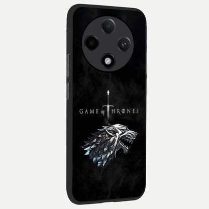  Throne Wolf Legacy back cover For Oppo F27 Pro Plus slim fit glass case with vibrant aesthetic design