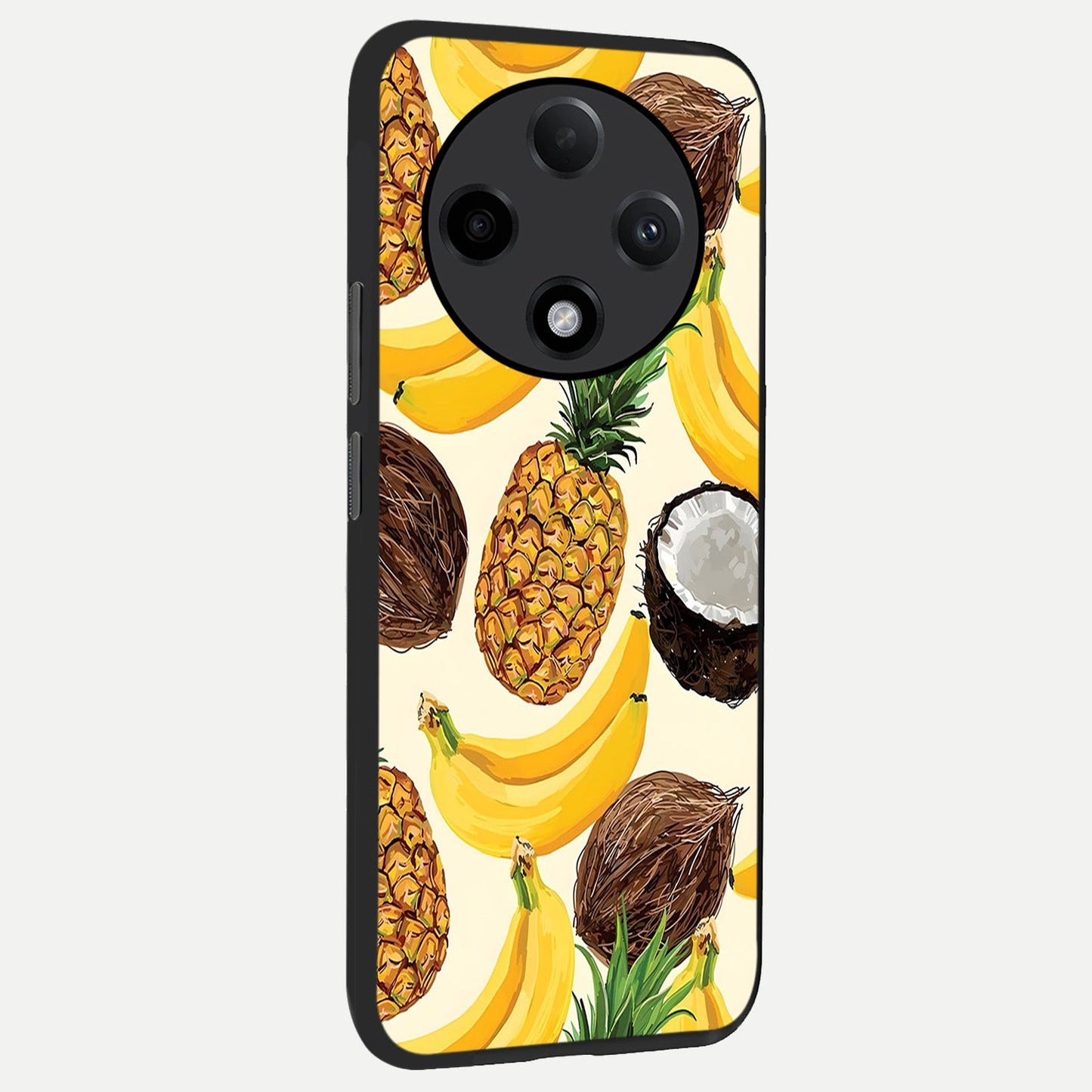  Tropical Fruit Mood back cover For Oppo F27 Pro Plus slim fit glass case with vibrant aesthetic design