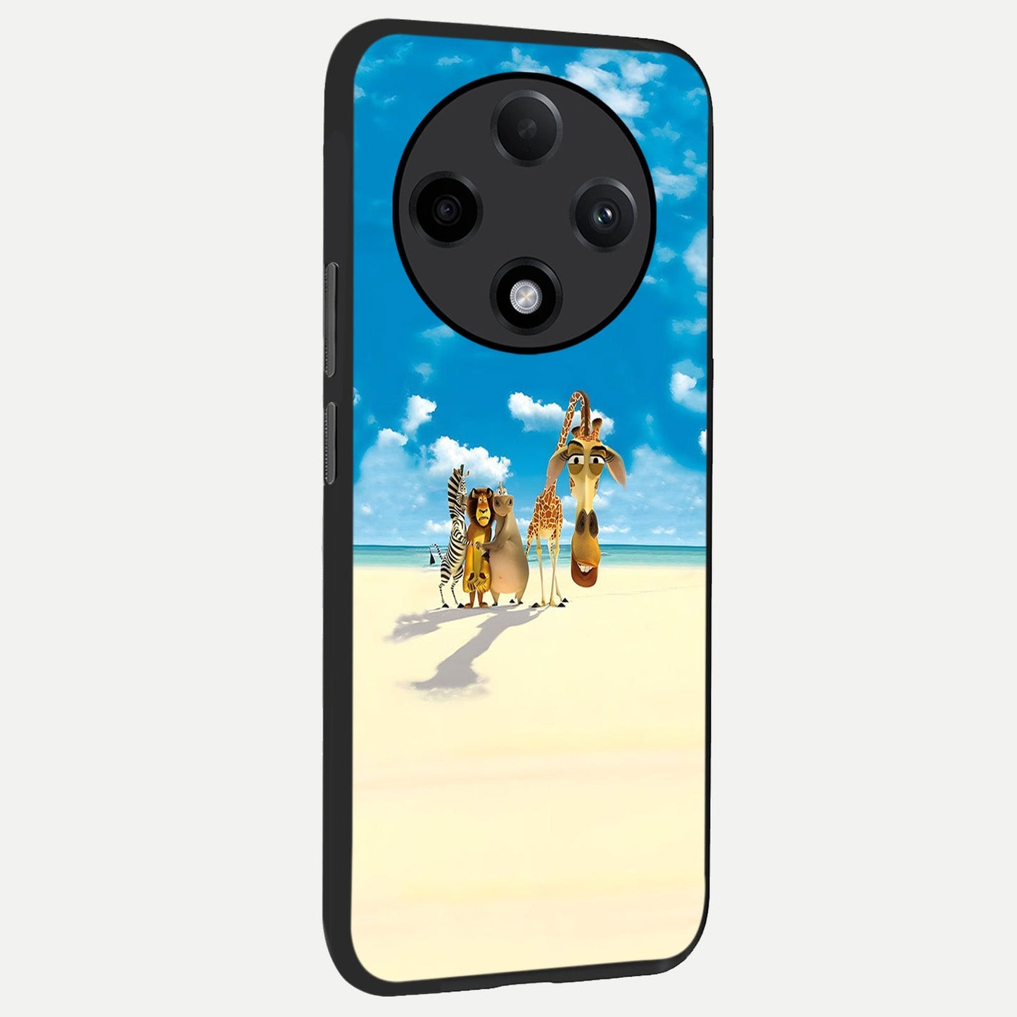  Tropical Fun Squad back cover For Oppo F27 Pro Plus slim fit glass case with vibrant aesthetic design