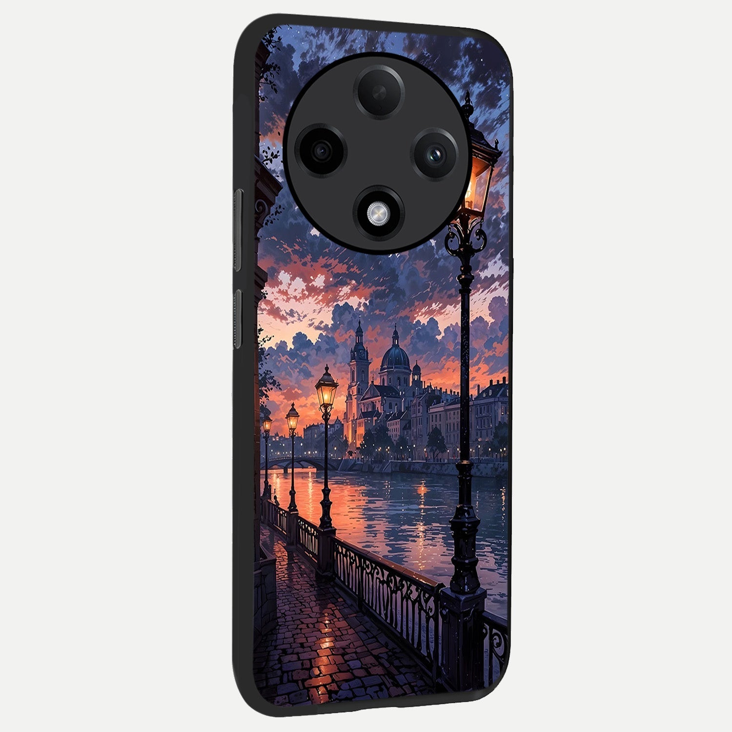  Twilight River Lights back cover For Oppo F27 Pro Plus slim fit glass case with vibrant aesthetic design