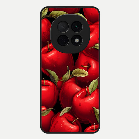  Apple Pattern Glass Case For Oppo F29 Pro 5G back cover – full design glossy printed glass finish