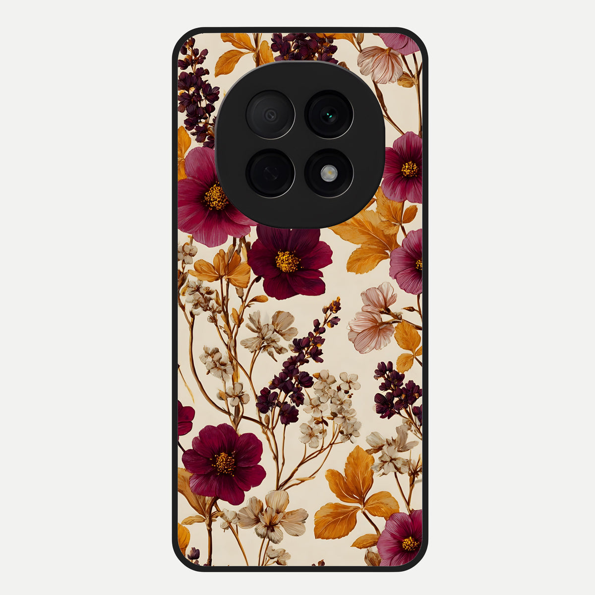 Autumn Wine Bloom Glass Case For Oppo F29 Pro 5G back cover – full design glossy printed glass finish